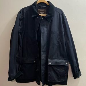 Coach jacket with corduroy collar